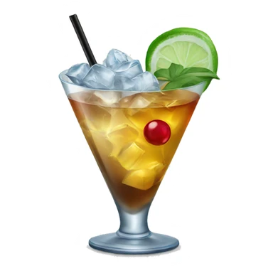 Cocktail with ice sticker