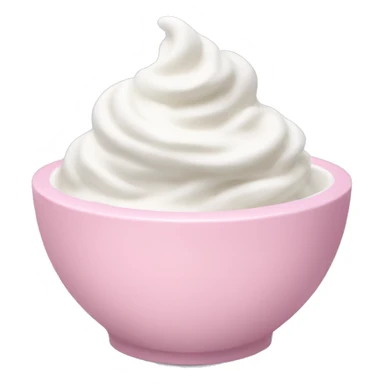 Pastel pink yogurt bowl sticker