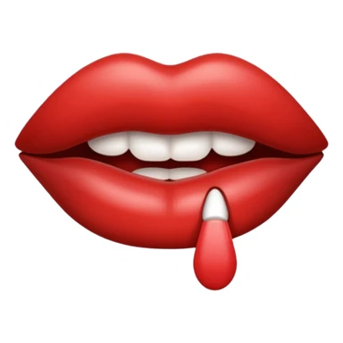 make a lip emoji like this 💋 but make it black sticker