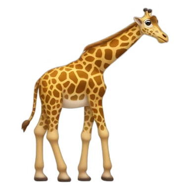 Un singe sur un girafe sticker