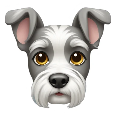schanuzer, female, cute, dog, sticker