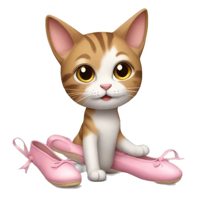Cat with pointe shoes sticker