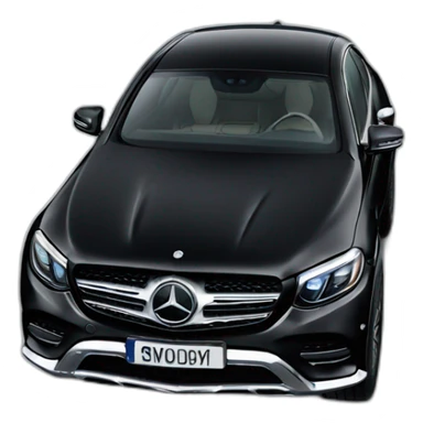 black Mercedes GLC coupe sticker