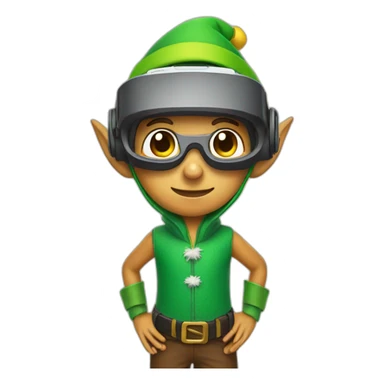elf wearing vr headset sticker