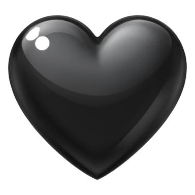Black Crystal heart sticker