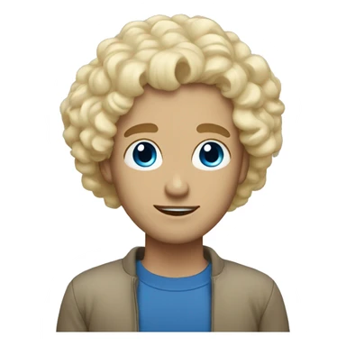 white blonde couple both with blue eyes man had curly hair  sticker