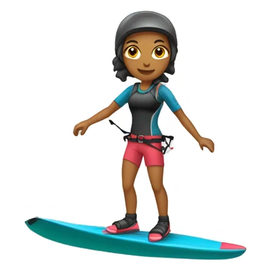 female kiteboarder sticker