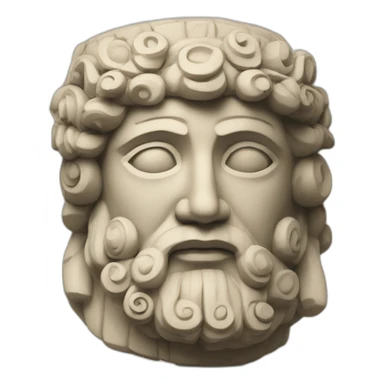 greek sculpture in mayan style sticker