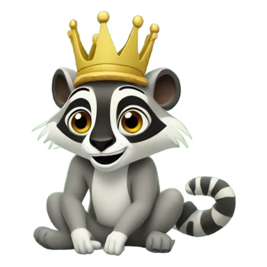 King Julian grassy plant cro sticker