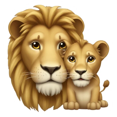 Lion whit baby sticker