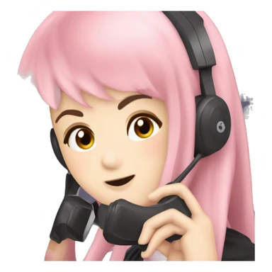 Megurine luka talking in the phone sticker