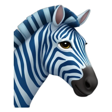 blue zebra sticker