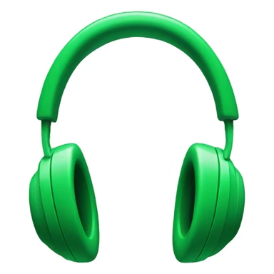 Green headphones sticker