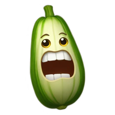 Courgette mouth wide open sticker
