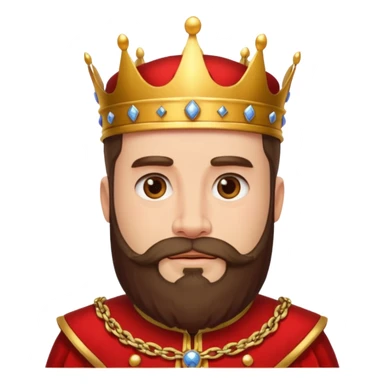 bearded  uncrowned king  red  ROYAL outfit sticker