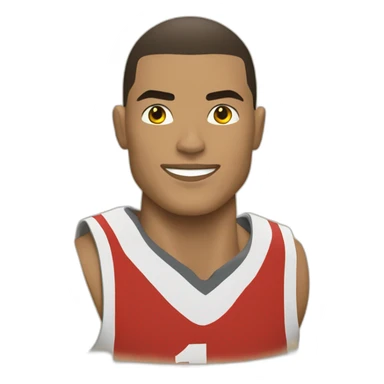 Ronaldo qui joue au basket sticker