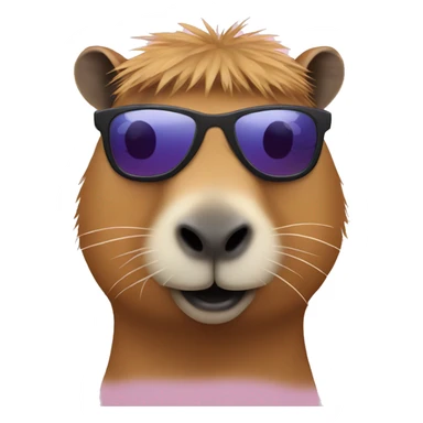 Capybara with sunglasses sticker