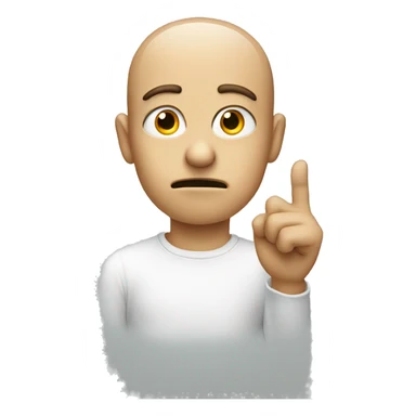 thinking face with finger on  sticker