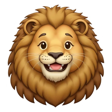 Fat funny lion sticker