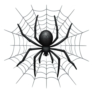 Black spiderweb with spider  sticker