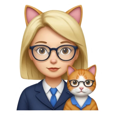 this emoji "👩🏻‍🏫" but the woman is a cat sticker