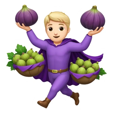 Supermany flying carrying a bunch of figs sticker