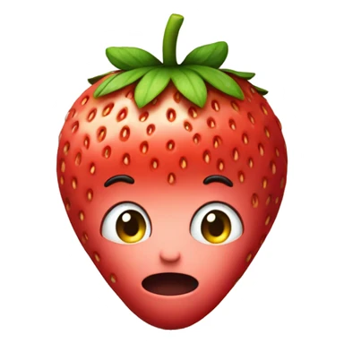 strawberry wearing a head with a bow  sticker