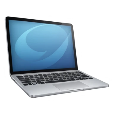 a laptop with nothing on the screen sticker