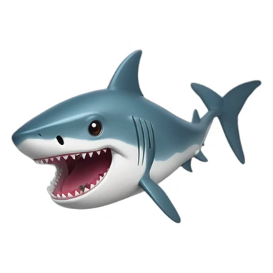requin avec une huitre énorme dans la bouche sticker