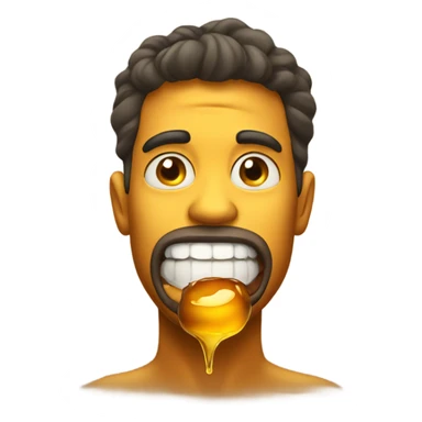 honey comming out of man mouth sticker