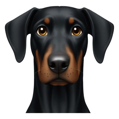 all black doberman sticker
