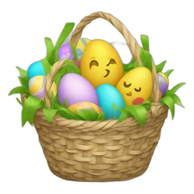 easter basket full of bags sticker