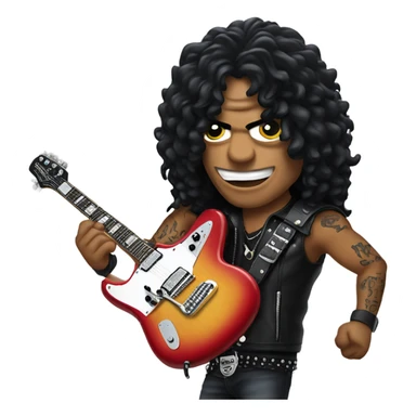 Slash playing fender jaguar guitar sticker