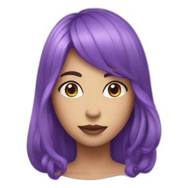 Coeur violet  sticker