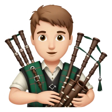 A guy playing bagpipes  sticker