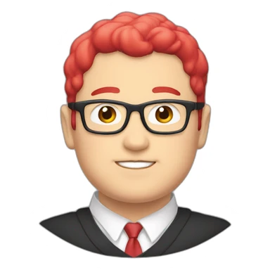 red-spectacles-fat-men-japanese-pinkhair sticker