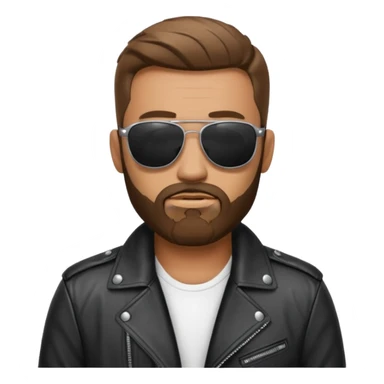 biker gang with sunglass guy bearded sticker