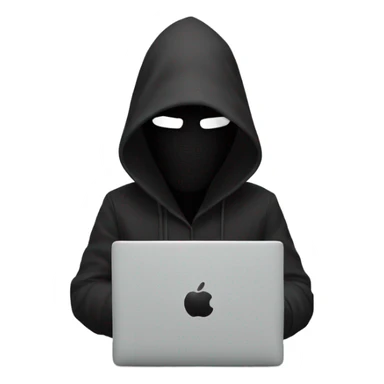 hacker faceless with laptop  sticker