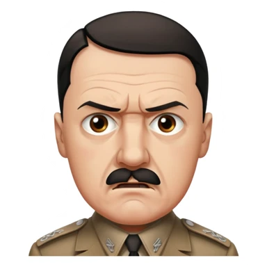 Asker üniformalı çok çok sinirli bir adolf hit sticker
