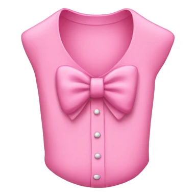 I pink shirt with a light pink bow on it sticker