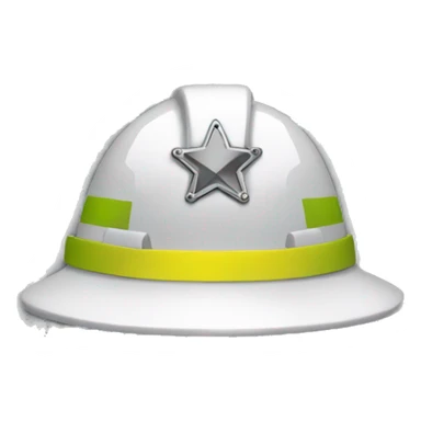 construction hard hat with sheriffs badge  sticker