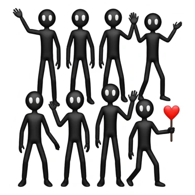 Stickman figures sticker