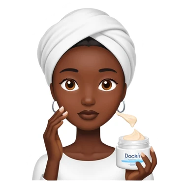 skin care cream application Doechii sticker