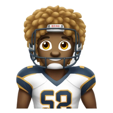 Lion football player sticker