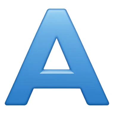 The image is a blue icon with the letter "A" in the center. The letter is in a bold, sans-serif font and is slightly tilted to the right. Below the letter, there is a smaller text that reads "10.9". The background is white and the icon is simple and minimalistic. sticker