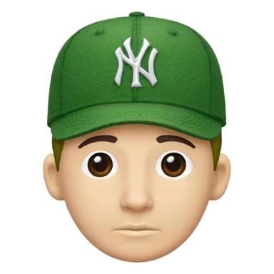Brimless new york Yankee green cap sticker