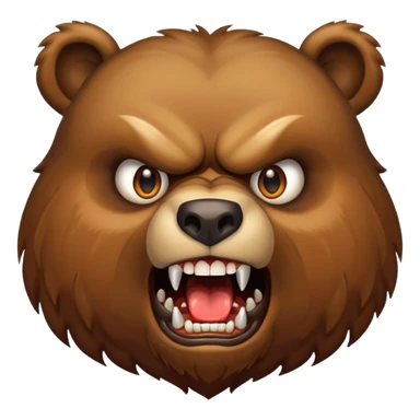 angry bear sticker