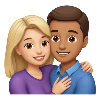 Hugging and kissing sticker