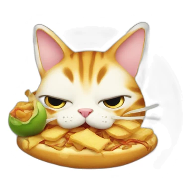 fat cat eating at applebee's sticker