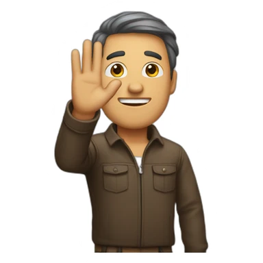 the man who raises his hand sticker